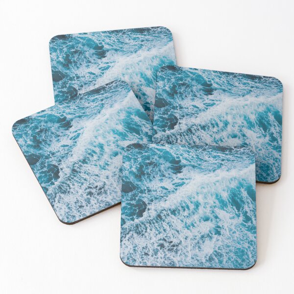 Item preview, White Foam, blue ocean waves designed and sold by Durgaa D.