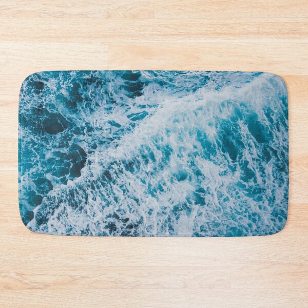 Item preview, White Foam, blue ocean waves designed and sold by Durgaa D.