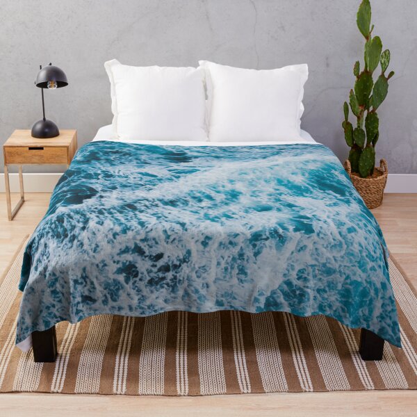 Item preview, White Foam, blue ocean waves designed and sold by Durgaa D.