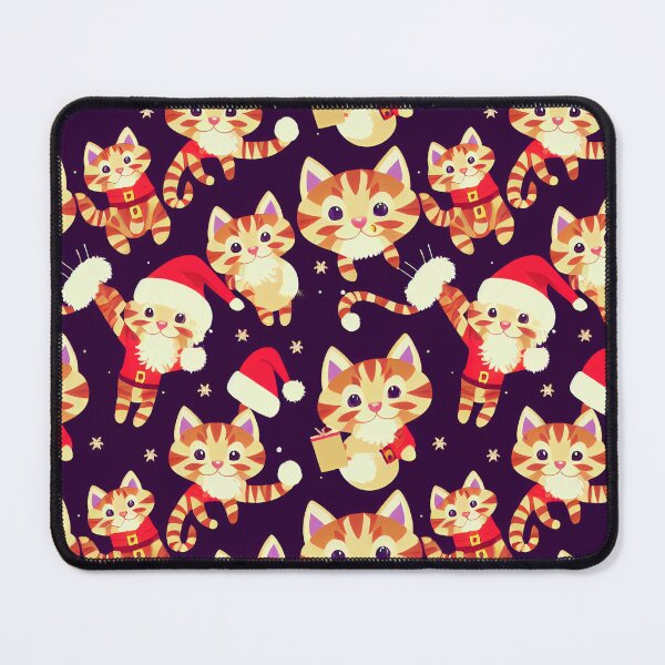 Item preview, Santa Cat Kitten Pattern designed and sold by VintageFlorals.