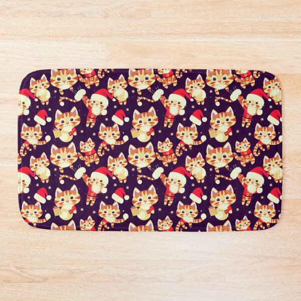 Item preview, Santa Cat Kitten Pattern designed and sold by VintageFlorals.