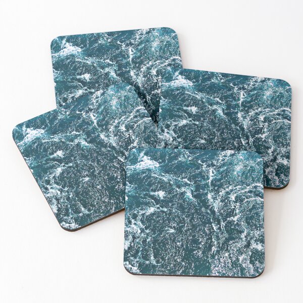 Item preview, White Foam, blue ocean waves designed and sold by Durgaa D.