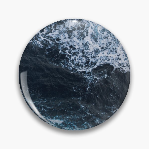 Item preview, White Foam, dark blue ocean waves designed and sold by Durgaa D.