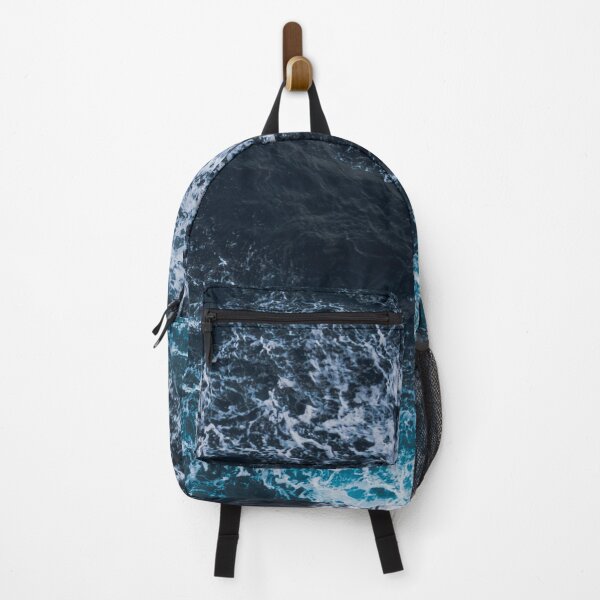 Item preview, White Foam, dark blue ocean waves designed and sold by Durgaa D.