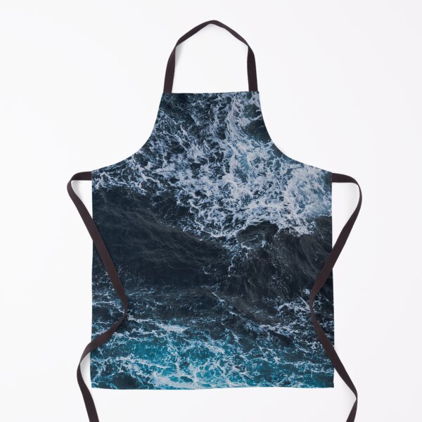 Item preview, White Foam, dark blue ocean waves designed and sold by Durgaa D.