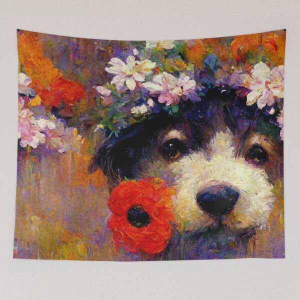 Item preview, Flower Dog III designed and sold by Radical  Dreamer Prints.