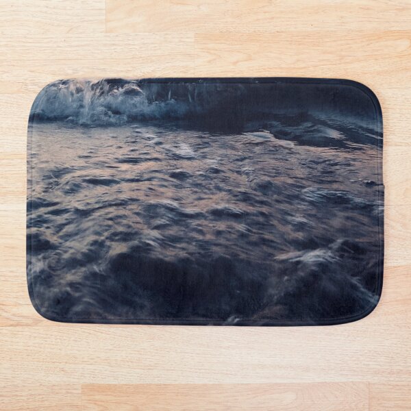 Item preview, Dark Grey - blue ocean waves designed and sold by Durgaa D.