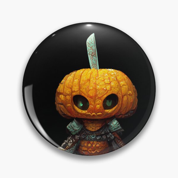 Item preview,  Pumpkin Warrior scary face Holding a weapon- Pumpkin Ghost Halloween-Halloween Pumpkin designed and sold by hassendz.
