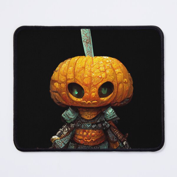 Item preview, Pumpkin Warrior scary face Holding a weapon- Pumpkin Ghost Halloween-Halloween Pumpkin designed and sold by hassendz.