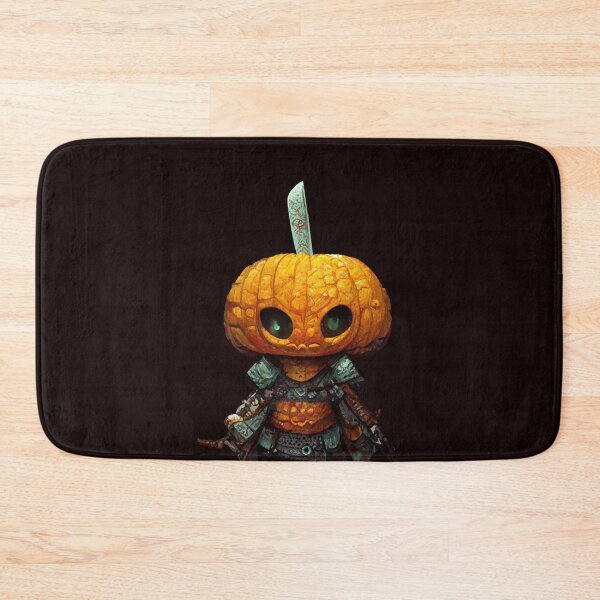 Item preview,  Pumpkin Warrior scary face Holding a weapon- Pumpkin Ghost Halloween-Halloween Pumpkin designed and sold by hassendz.