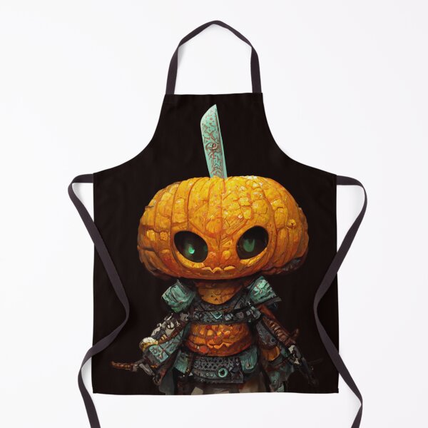 Item preview, Pumpkin Warrior scary face Holding a weapon- Pumpkin Ghost Halloween-Halloween Pumpkin designed and sold by hassendz.