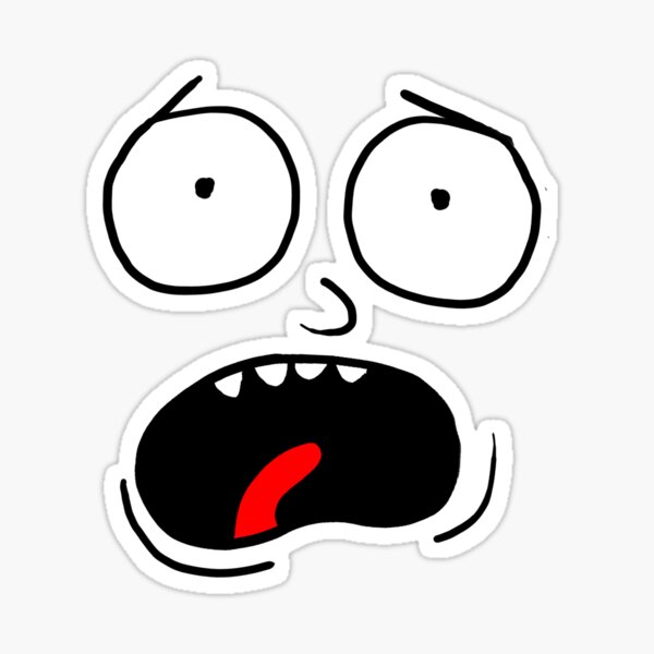 Scared Face Sticker by Artandsuchevan for iOS & Android