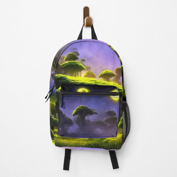 Item preview, Lush alien jungle floating in the middle of space with multiple moons designed and sold by BrachiaST.