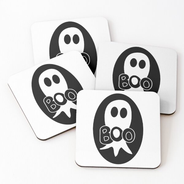 Item preview, Cute Halloween ghost cartoon with BOO text  designed and sold by AngelDawnDesign.