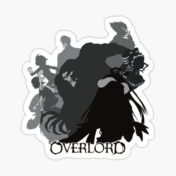 Overlord Season 4 Anime Cover in Minimalist Black and White Great Tomb of Nazarick Characters - White Overlord Season 4 Anime Cover in Minimalist Black and White Great Tomb of Nazarick Characters - White