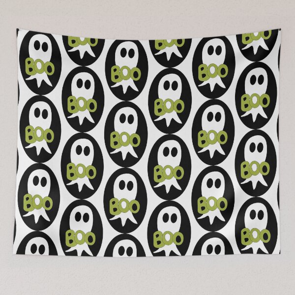 Item preview, Cute Halloween ghost cartoon with BOO text  designed and sold by AngelDawnDesign.
