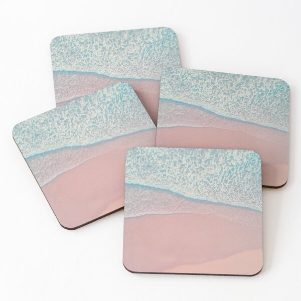 Item preview, pink sand and crystal clear blue ocean waves  designed and sold by Durgaa D.