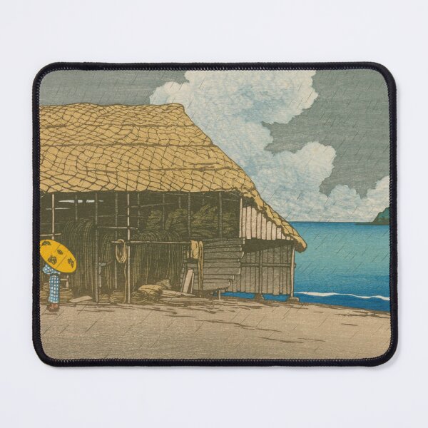 Item preview, Japanese Art Print - Fishing Shed on Himi Beach by Kawase Hasui designed and sold by TeeARTHY.