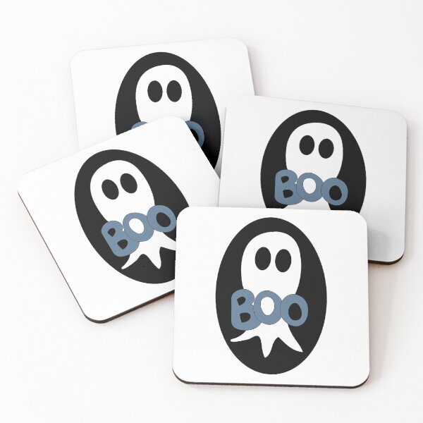 Item preview, Cute Halloween ghost cartoon with BOO text  designed and sold by AngelDawnDesign.