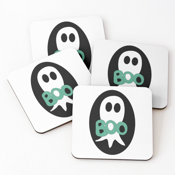 Item preview, Cute Halloween ghost cartoon with BOO text  designed and sold by AngelDawnDesign.