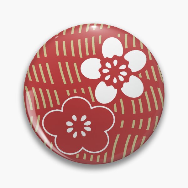 Item preview, Japanese Floral Pattern Red Gold designed and sold by karwilberevivalcollection.