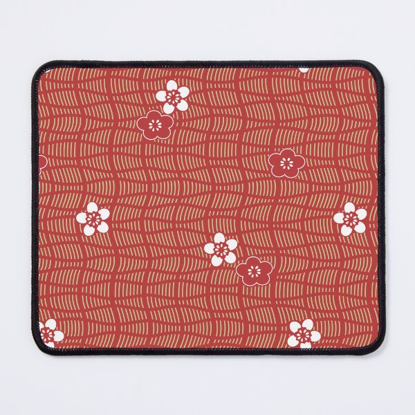 Item preview, Japanese Floral Pattern Red Gold designed and sold by karwilberevivalcollection.