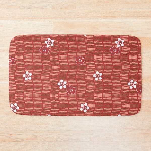 Item preview, Japanese Floral Pattern Red Gold designed and sold by karwilberevivalcollection.
