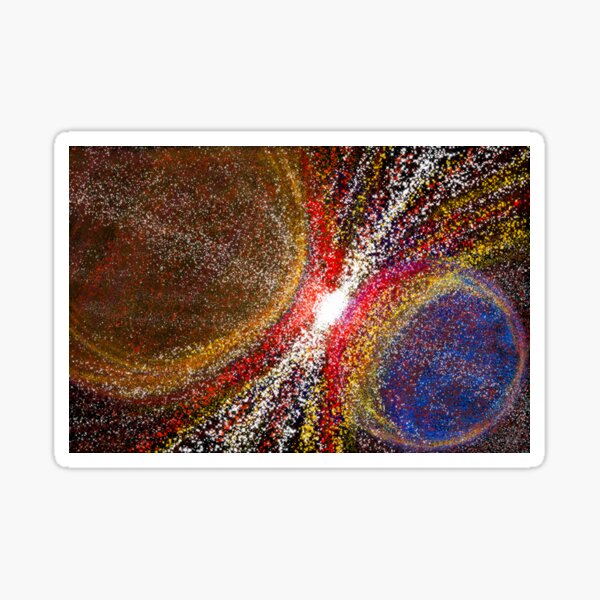 “Worlds collide” Sticker for Sale by Chriskakavitsas | Redbubble