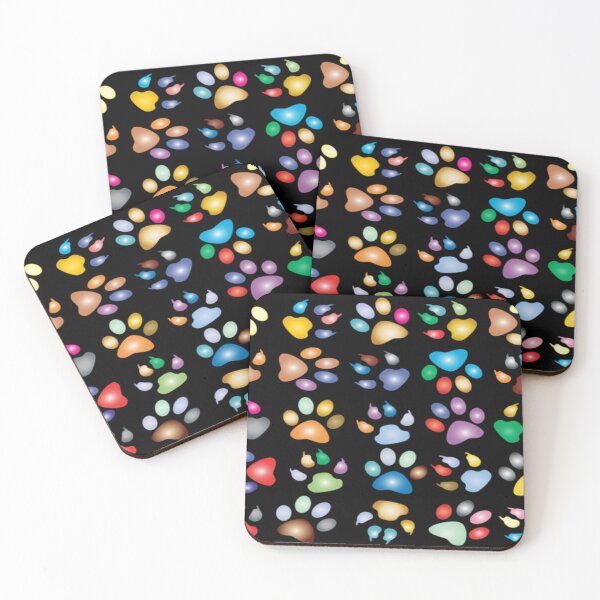 Item preview, Multicolor Paw Prints Pattern designed and sold by CheeryDK.