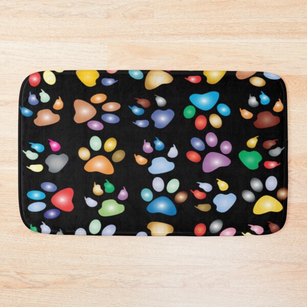 Item preview, Multicolor Paw Prints Pattern designed and sold by CheeryDK.