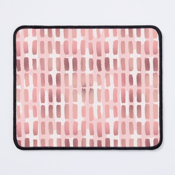 Item preview, Abstract Rose and Gold Pattern of Rectangular Brush Strokes on White Background designed and sold by LDTreasures.