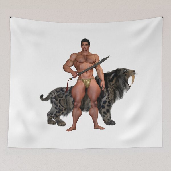 Item preview, Warrior with Smilodon designed and sold by 3D-Warrior.