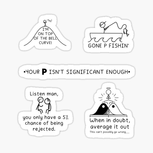 Item preview, Statistics Stickers Pack 1 designed and sold by UofADataCats.