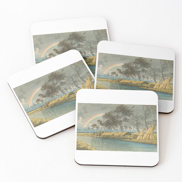 Item preview, Japanese Art Print - Autumn Rainbow at Hatta, Kaga  by Kawase Hasui designed and sold by TeeARTHY.