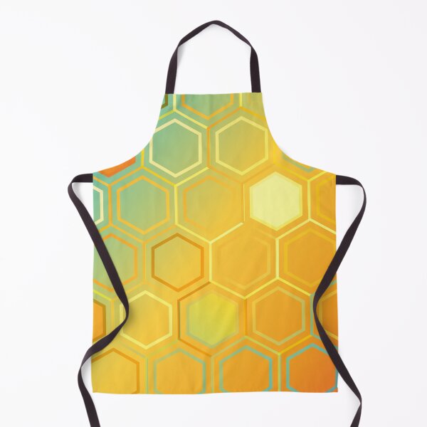 Item preview, Abstract Blue Orange Gradient Hexagon Pattern designed and sold by CheeryDK.