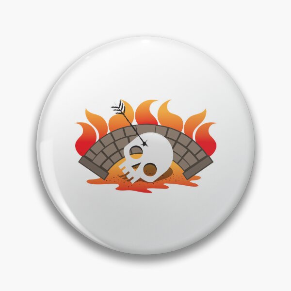 Item preview, BRIDGEBURNERS fanart Burning bridge with an impaled skull designed and sold by DameDarcy.