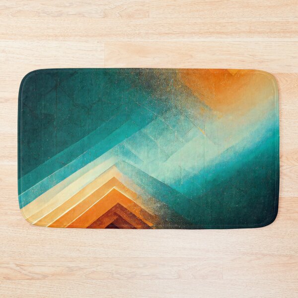 Item preview, Teal Fade to Orange, Subtle Geometric Shapes Pattern designed and sold by Itaya Art.