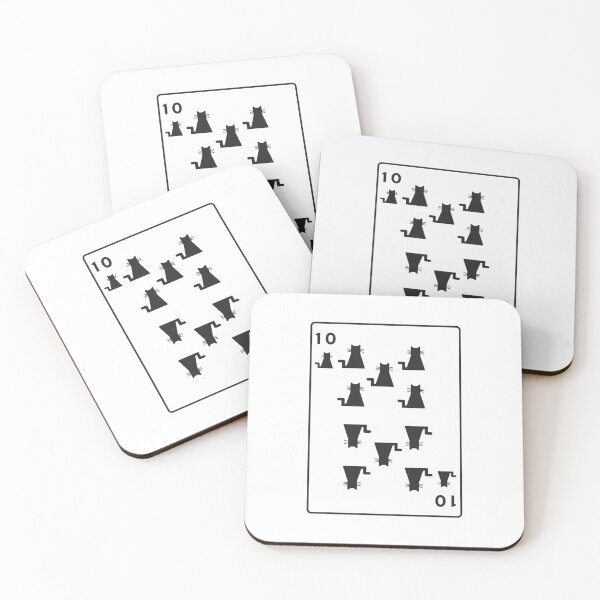 Item preview, Ten of cats playing card designed and sold by Amilaz.