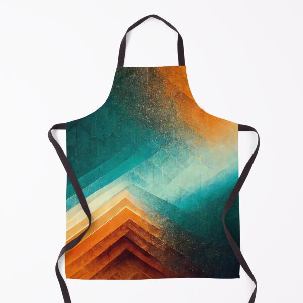 Item preview, Teal Fade to Orange, Subtle Geometric Shapes Pattern designed and sold by Itaya Art.