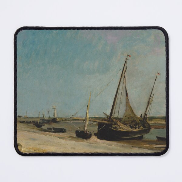 Item preview, Boats on the Seacoast Daubigny Impressionist Art designed and sold by FuddalanDesigns.