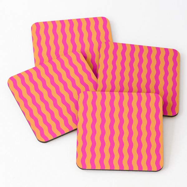 Artikelvorschau, Wellenlinien - orange und rosa entworfen und verkauft von PeriwinkStudio.
