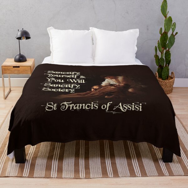 Item preview, St Francis of Assisi Quote Sanctify designed and sold by hispanicworld.