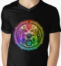 Zelda clock retro night version Men's V-Neck T-Shirt