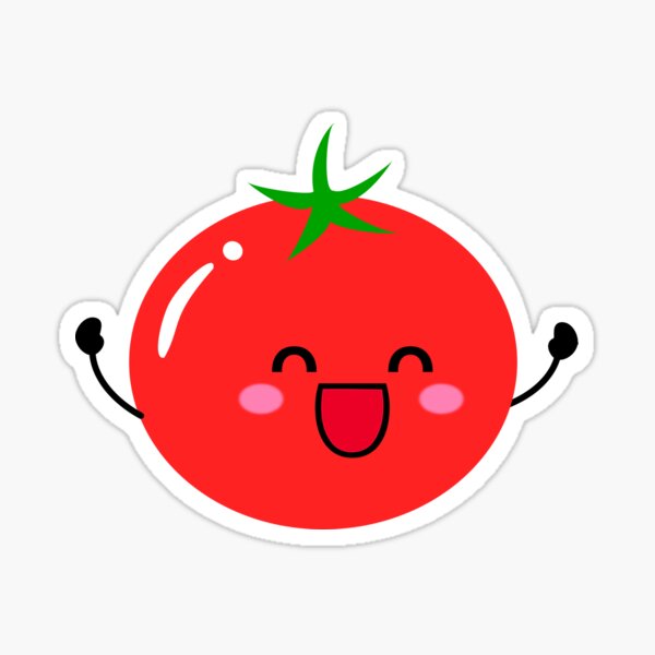 Item preview, Cute happy tomato (Mint green BG) designed and sold by mixMixtli.