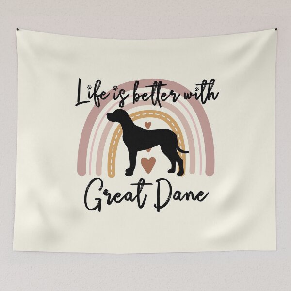 Item preview, Great Dane dog Rainbow Aesthetic Boho designed and sold by rafaeltto.