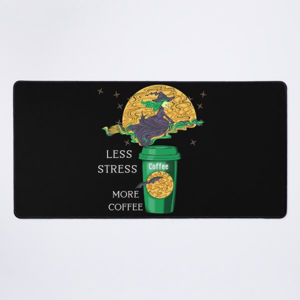 Item preview, Less Stress More Coffee - Halloween Witch designed and sold by RobertoGomis.