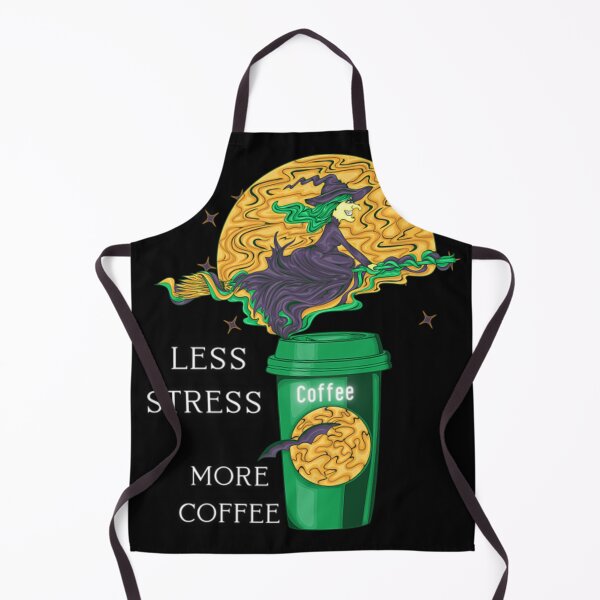 Item preview, Less Stress More Coffee - Halloween Witch  designed and sold by RobertoGomis.