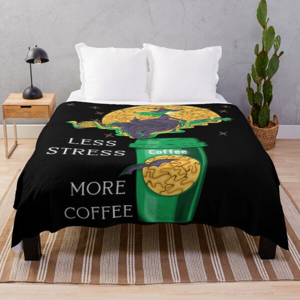 Item preview, Less Stress More Coffee - Halloween Witch designed and sold by RobertoGomis.