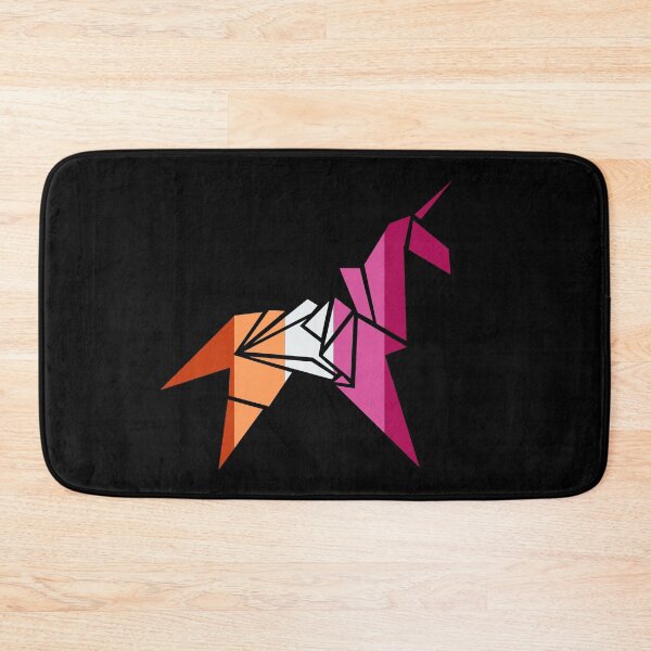 Item preview, Origami Unicorn Femme. Lesbian Pride designed and sold by Subtle Pride Shop.