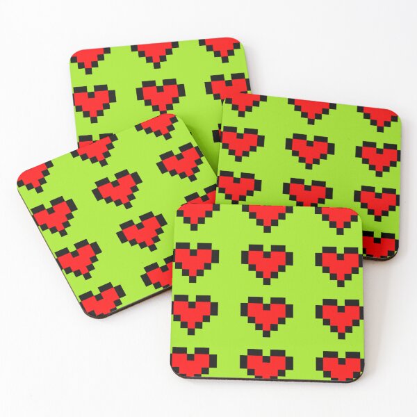 Item preview, 12 Pixel Hearts - Red designed and sold by RickSchoen.